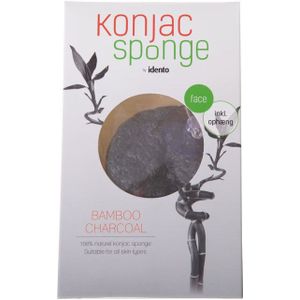 Idento - Konjac Face Halfball - Bamboo Charcoal - Natuurlijke Reinigingsspons