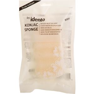 Idento - Konjac Body Svamp - Zwart - Natuurlijke Reinigingsspons