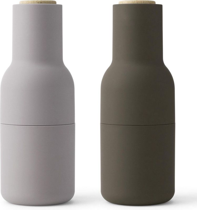 Audo Copenhagen Bottle Grinder Peper- En Zoutmolen Hunting Green/Beige Walnoot