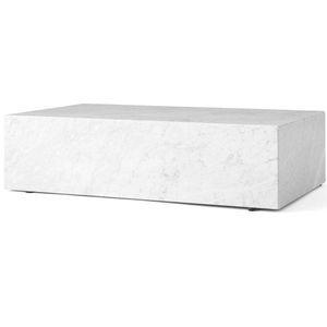 Audo Copenhagen Plinth Low salontafel 60x100 Carrara marmer wit