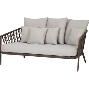Ebuy24 - Harvey Gartensofa 3pers. inkl. Auflagen, braun.