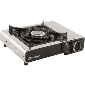 Outwell Gasfornuis Camping Draagbaar Appetizer Solo 1 Pit Zilvergrijs