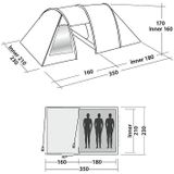 Easy Camp Blazar 400 Rustic Green tent 4 personen