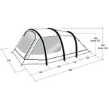 Outwell Starhill 5A opblaasbare tunneltent - 5/3 persoons