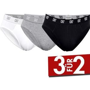 CR7 - Heren Slip - Zwart/Wit/Grijs - 3-pack