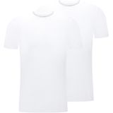 Resteröds - Bamboo 2-pack - T-shirt - Wit - Aansluitend Model, Ronde Hals, Duurzaam Materiaal
