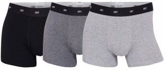CR7 - 3P Bamboe Boxershorts - Grijs en Zwart - Heren 3-pack met Lange Pijp