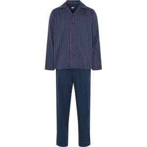 JBS - Heren Pyjama Set - Blauw - Lang - Knoopsluiting