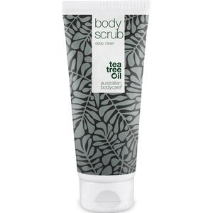 Bodyscrub met Tea Tree Olie tegen puisten & mee-eters op rug & lichaam