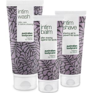 Australian Bodycare - Scheerset - 3 Producten - Intim Wash 200ml - Intim Shave 100ml - Aftershave Balsem 100ml