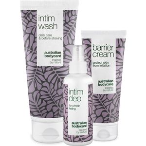 Australian Bodycare - Incontinentie Verzorgingspakket - Intieme Zeep 200 ml - Barrièrecrème 100 ml - Intieme Deodorant 100 ml