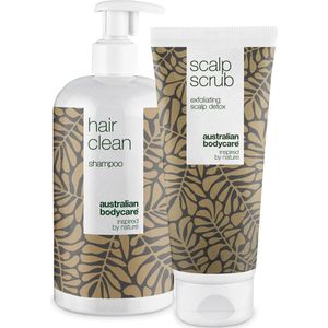 Australian Bodycare - Diepreinigende Shampoo 500 ml - Hoofdhuidscrub 200 ml - Tea Tree-olie