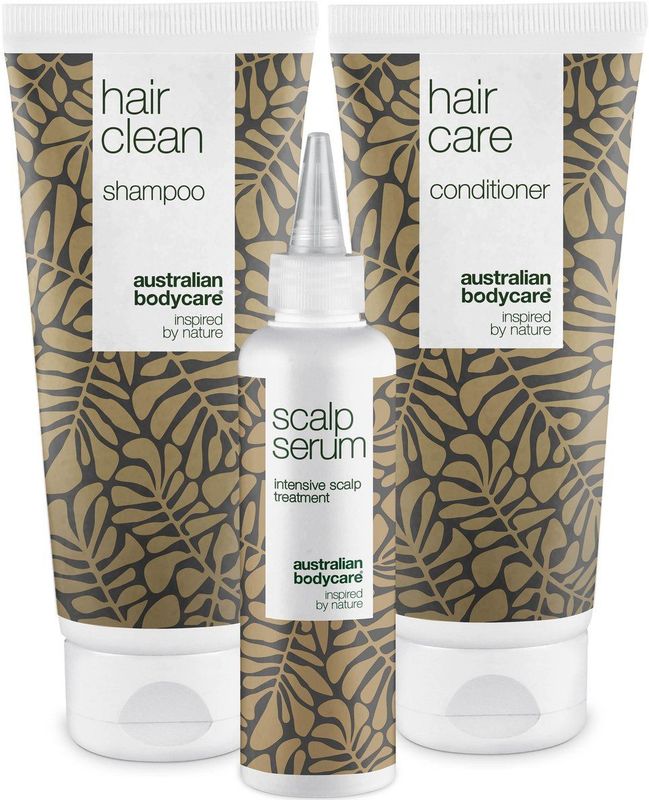 Australian - Hoofdhuidverzorging - 3 Producten - Tea Tree Olie - Serum 150ml - Shampoo 200ml - Conditioner 200ml