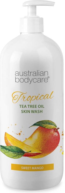 Australian Bodycare Professioneel Tropical Skin Wash 1000ml - Body Wash met mango & Tea Tree Olie voor een schone en probleemloze huid - Tea Tree Olie bestrijdt puistjes en een onzuivere huid