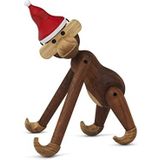 Kay Bojesen Cultfiguren van hout, kleine puntige muts van gelakt beukenhout, rood/wit, diameter 5 cm