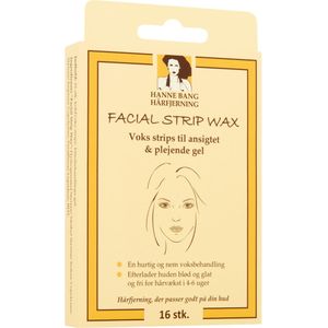 Hanne Bang - Facial Strip Wax - 16 Waxstrips - Voor Gezichtsbeharing