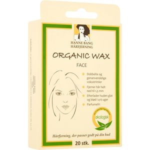 Ontharingswax - Organic Wax Face - 20 Strips - Natuurlijke Ingrediënten