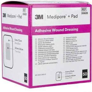 Medipore + Pad 3m 5x 7,2cm 50 3562e  -  3M