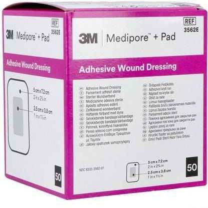 Medipore + Pad - 5 x 7,2 cm - Verband - 50 Stuks