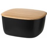 Rigtig Box-It broodtrommel 23x23cm H11cm zwart