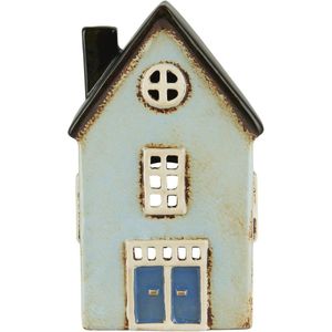 IB Laursen Huis f/Theelicht Nyhavn dubbele deur zwart dak B: 8 H: 19 L: 11