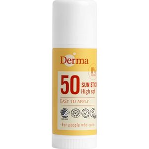 Derma - Sun SPF 50 - Zonnebrand Stick - 15 ML - Natuurlijke Ingrediënten