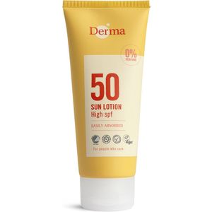 Derma Sun - Zonnebrand Lotion - SPF50 - 100 ML - Allergie & Geurvrij