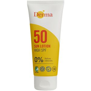 Derma Eco Sun - Zonnebrand lotion SPF50 - 100 ML - Allergie & geurvrij - Huidverzorging - UVA- en UVB-bescherming - Hydraterend