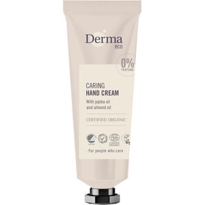 Derma Eco Handcrème - 75ml - Parfumvrij - Vochtinbrengend - Biologische Ingrediënten - Vegan