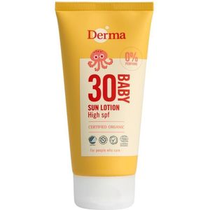 Derma Sun Baby SPF30 Zonnelotion - Waterbestendig - Baby - Gevoelige Huid - Biologisch - Allergievriendelijk - Astma-Allergy Denmark