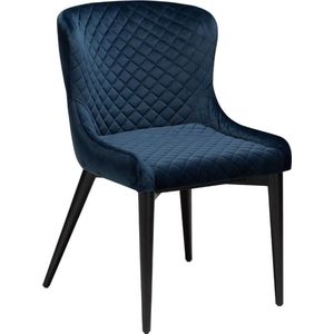 Dan-Form eetkamerstoel vetro velvet midnight blauw 80 x 50 x 61