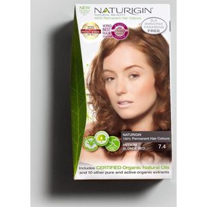 NATURIGIN Natural Permanent Home Hair Dye-Ammonia-free - Medium Blonde Red 7.4
