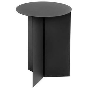 HAY Slit Table Round High bijzettafel, staal, zwart, 35 cm