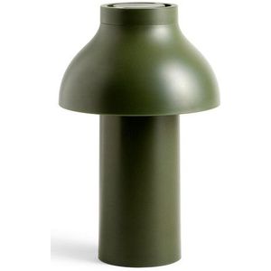 Hay Draagbare led-tafellamp van duurzaam ABS-kunststof in de kleur olijfgroen, 22 cm