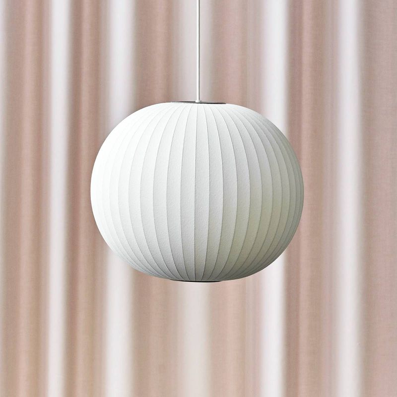 HAY Design hanglamp Nelson Ball Bubble, dimbaar, wit / opaal, Woon-/ Eetkamer, Kunststof, Design, hanglamp