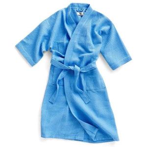 HAY - Waffle Badjas - Sky Blue - Katoenmix - One-size