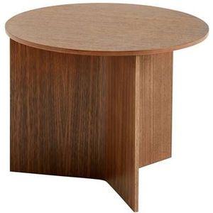 HAY Slit Table Wood Round Bijzettafel - Ø 45 cm - Walnut