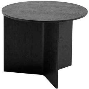 HAY Slit Table Wood Round Bijzettafel - � 45 cm - Zwart