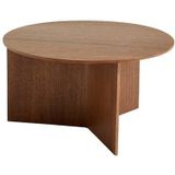 HAY Slit Table Wood Round XL Bijzettafel - Ø 65 cm - Walnut