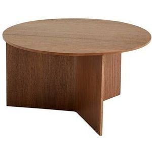 HAY Slit Table Wood Round XL Bijzettafel - Ø 65 cm - Walnut