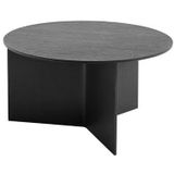 HAY Slit Table Wood Round XL Bijzettafel - Ø 65 cm - Zwart