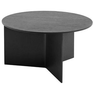 HAY Slit Table Wood Round XL Bijzettafel - Ø 65 cm - Zwart