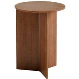 HAY Slit Table Wood Round Bijzettafel - Ø 35 cm - Walnut