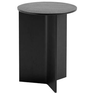 HAY Slit Table Wood Round Bijzettafel - � 35 cm - Zwart