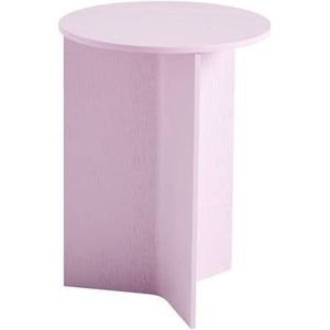 HAY Slit Table Wood Round Bijzettafel - Ø 35 cm - Pink