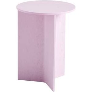 HAY Slit Table Wood Round Bijzettafel - � 35 cm - Pink