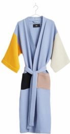 HAY - Waffle - Badjas - Dusty Blue Multi - Katoenmix