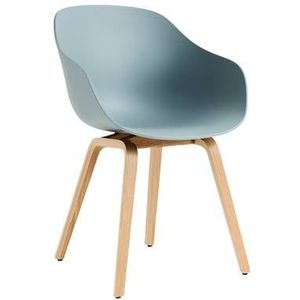 HAY About a Chair AAC222 Stoel - Oak - Dusty Blue
