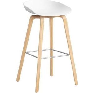 HAY About a Stool AAS32 Barkruk - H 75 cm - Soaped Oak - White