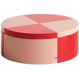 HAY - Round - Tin Container - Rood / Zacht Roze - Hoogwaardig Tinplaat